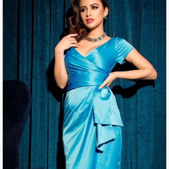 Pinup Couture Dresses & Skirts - Pinup Girl Clothing Aquamarine Ava Wiggle Dress